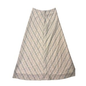 Altar'd State Maxi Skirt Prairie Cottagecore Floral White Blue Small NWOT